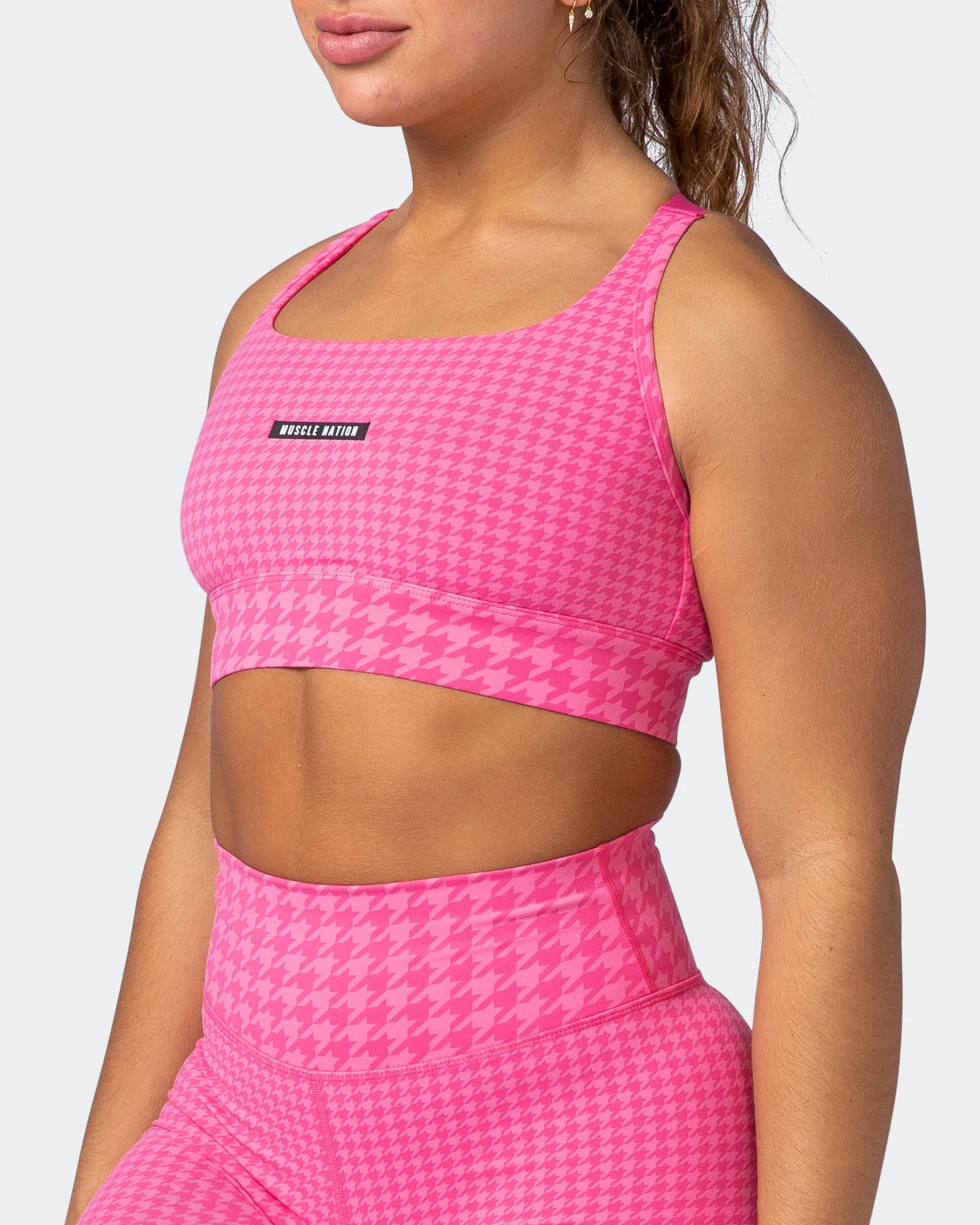 Condition Bra - Flamingo Houndstooth Print sold by Muscle Nation product image thumbnail 4