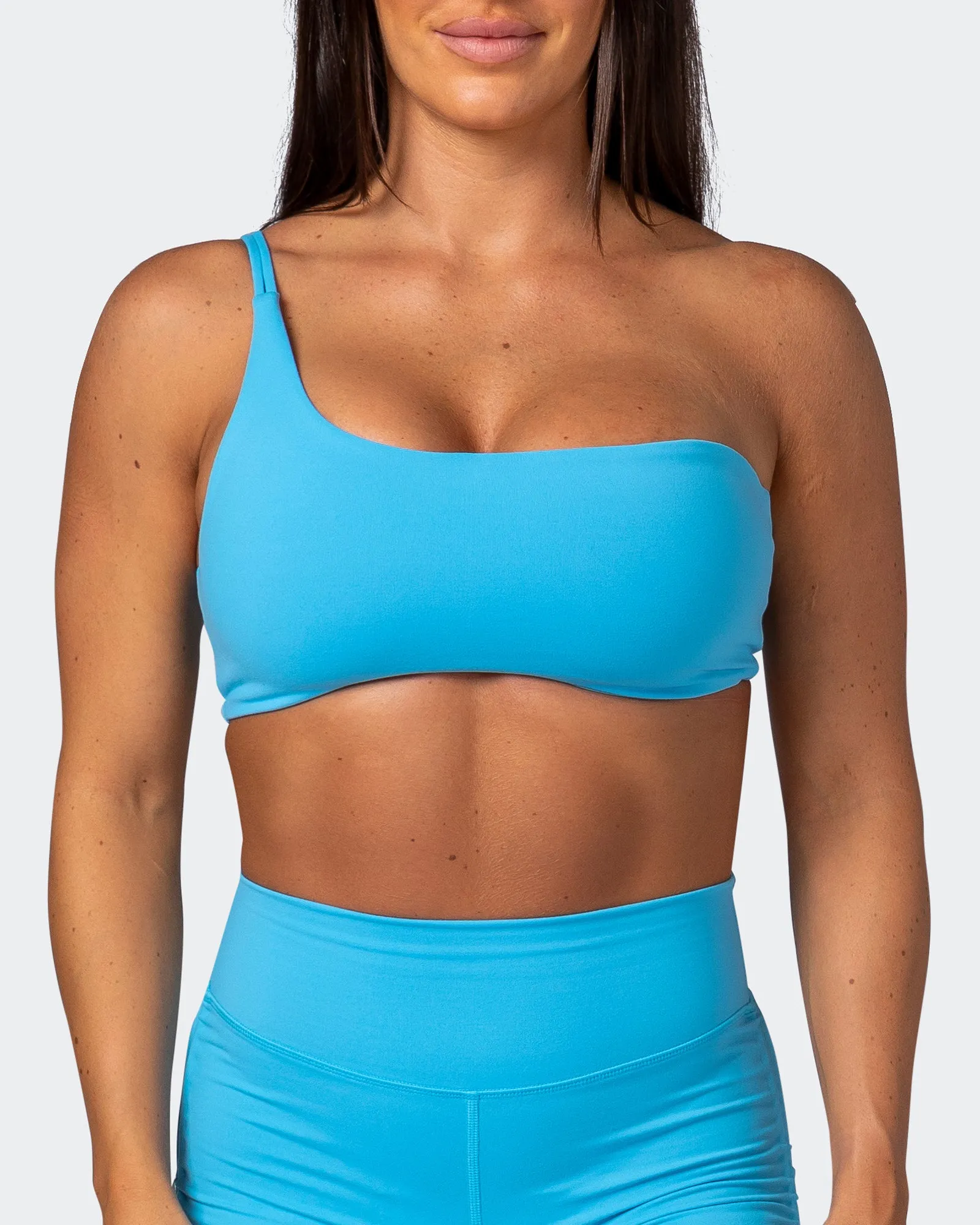 Movement One Shoulder Bralette - Ibiza Blue sold by Muscle Nation product image thumbnail 2