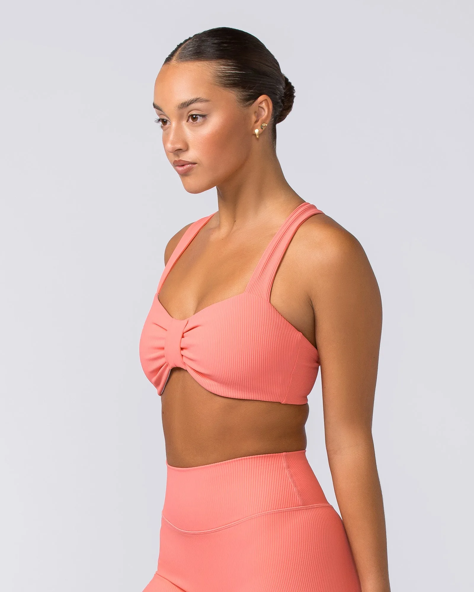 Lush Rib Bralette - Sunset Coral sold by Muscle Nation product image thumbnail 4