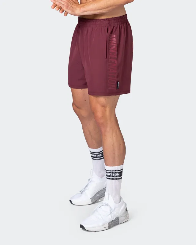 Function 4" Shorts - Wine sold by Muscle Nation