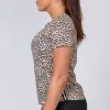 Classic Womens Tee - Yellow Leopard sold by Muscle Nation