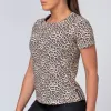 Classic Womens Tee - Yellow Leopard sold by Muscle Nation