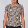 Classic Womens Tee - Yellow Leopard sold by Muscle Nation