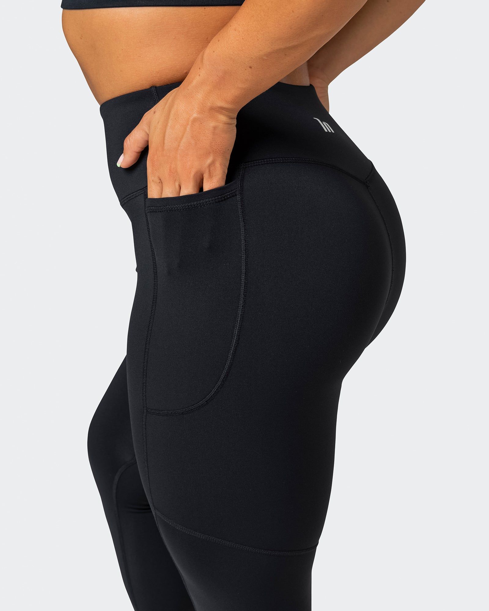 Superior Squat Pocket Ankle Length Leggings - Black sold by Muscle Nation