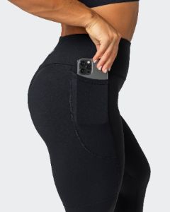 Superior Squat Pocket Ankle Length Leggings - Black sold by Muscle Nation