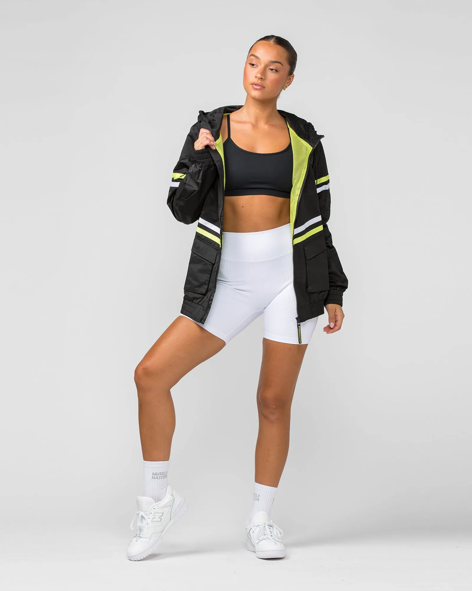 Unisex Track Jacket - Black sold by Muscle Nation product image thumbnail 5