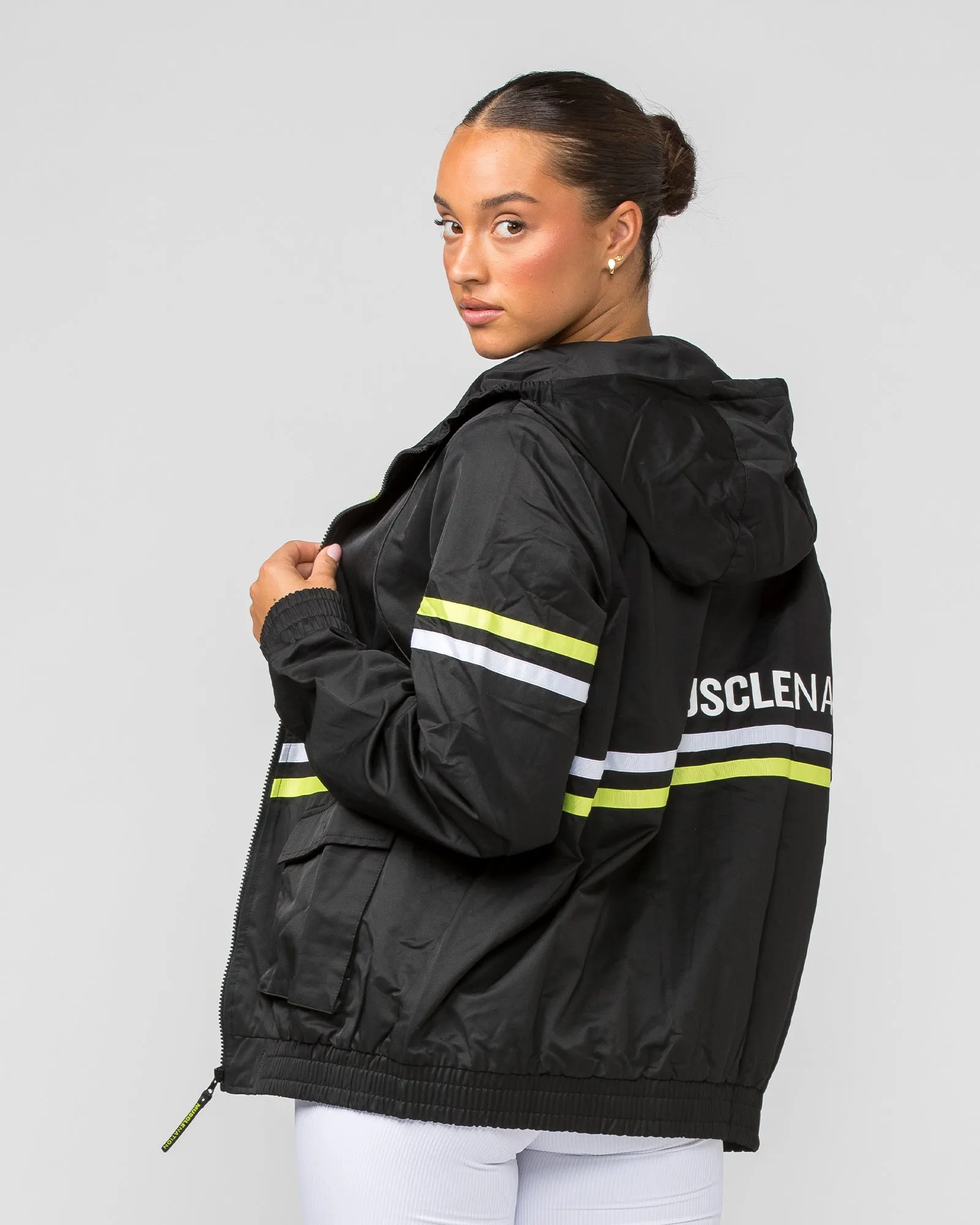 Unisex Track Jacket - Black sold by Muscle Nation product image thumbnail 3