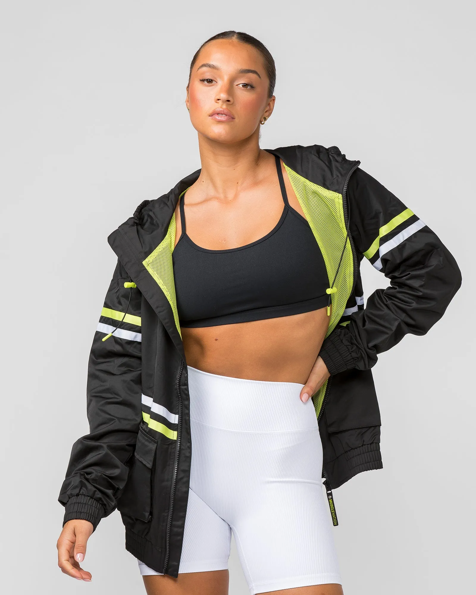 Unisex Track Jacket - Black sold by Muscle Nation