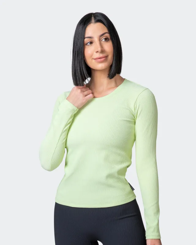 Classic Ribbed Long Sleeve Top - Minty sold by Muscle Nation