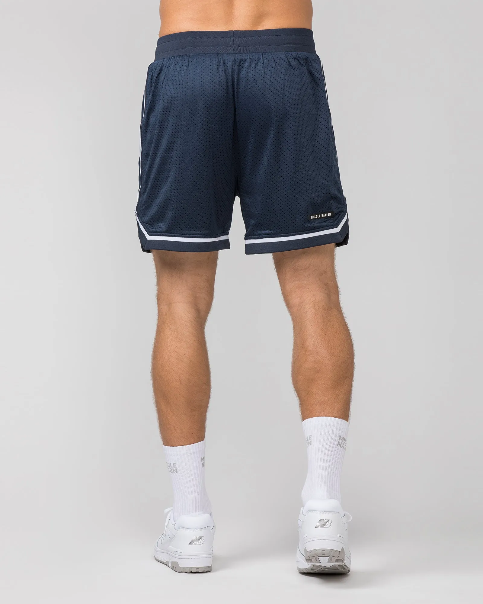 Mens 5" Basketball Shorts - Navy sold by Muscle Nation product image thumbnail 5