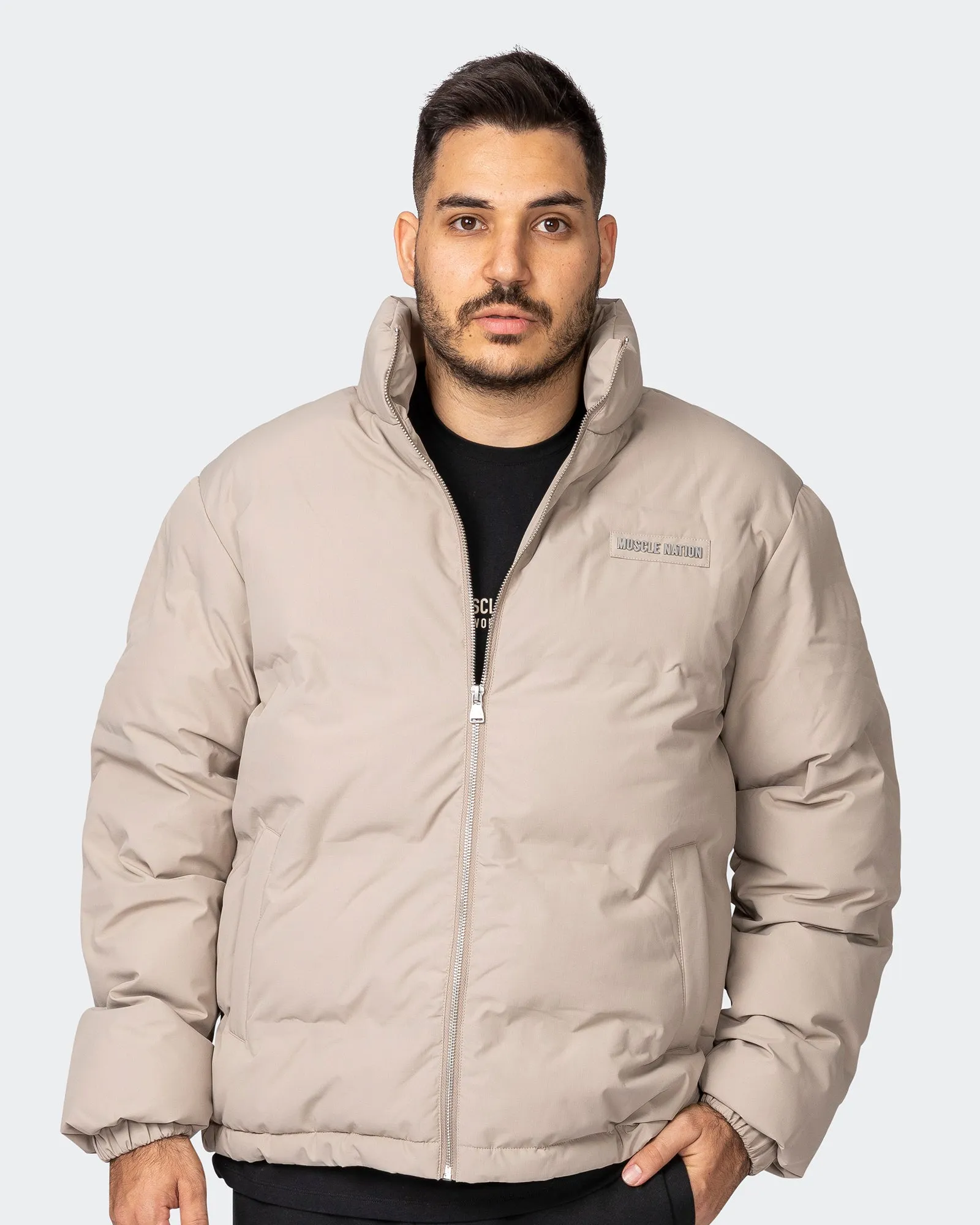 Mens Puffer Jacket - Fossil sold by Muscle Nation product image thumbnail 2