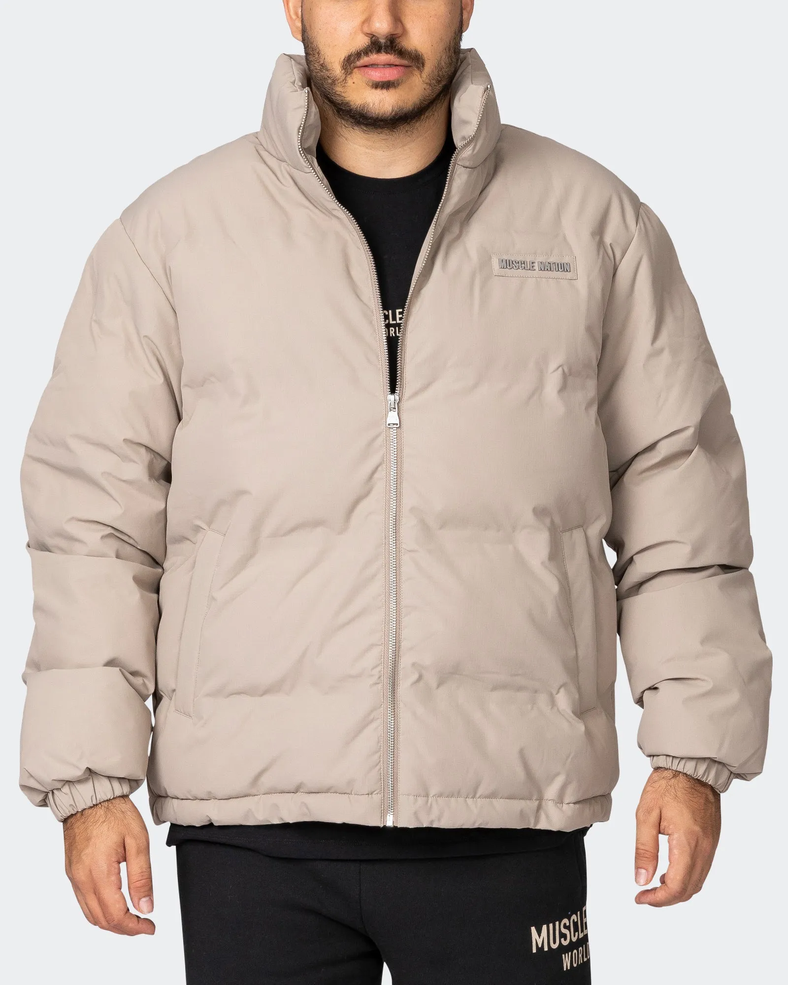 Mens Puffer Jacket - Fossil sold by Muscle Nation product image thumbnail 3