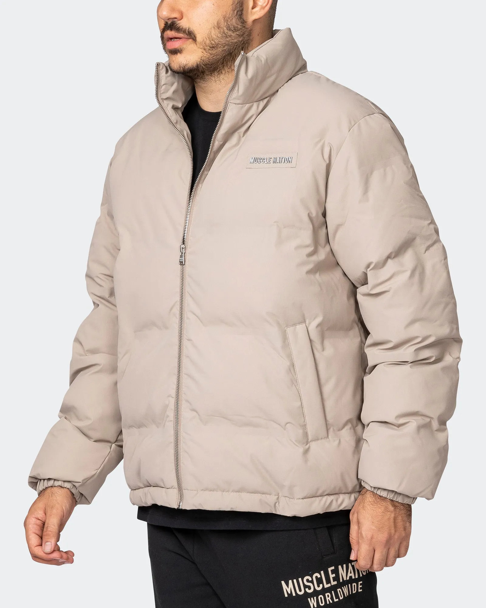Mens Puffer Jacket - Fossil sold by Muscle Nation product image thumbnail 4