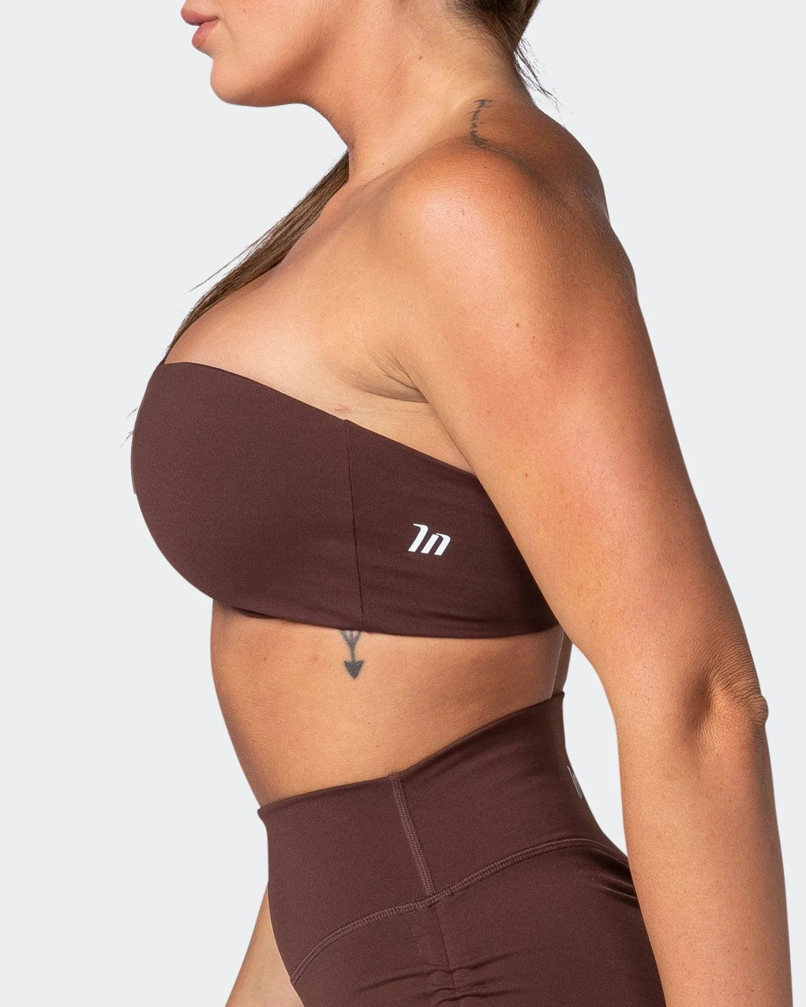 Movement One Shoulder Bralette - Coffee sold by Muscle Nation product image thumbnail 4