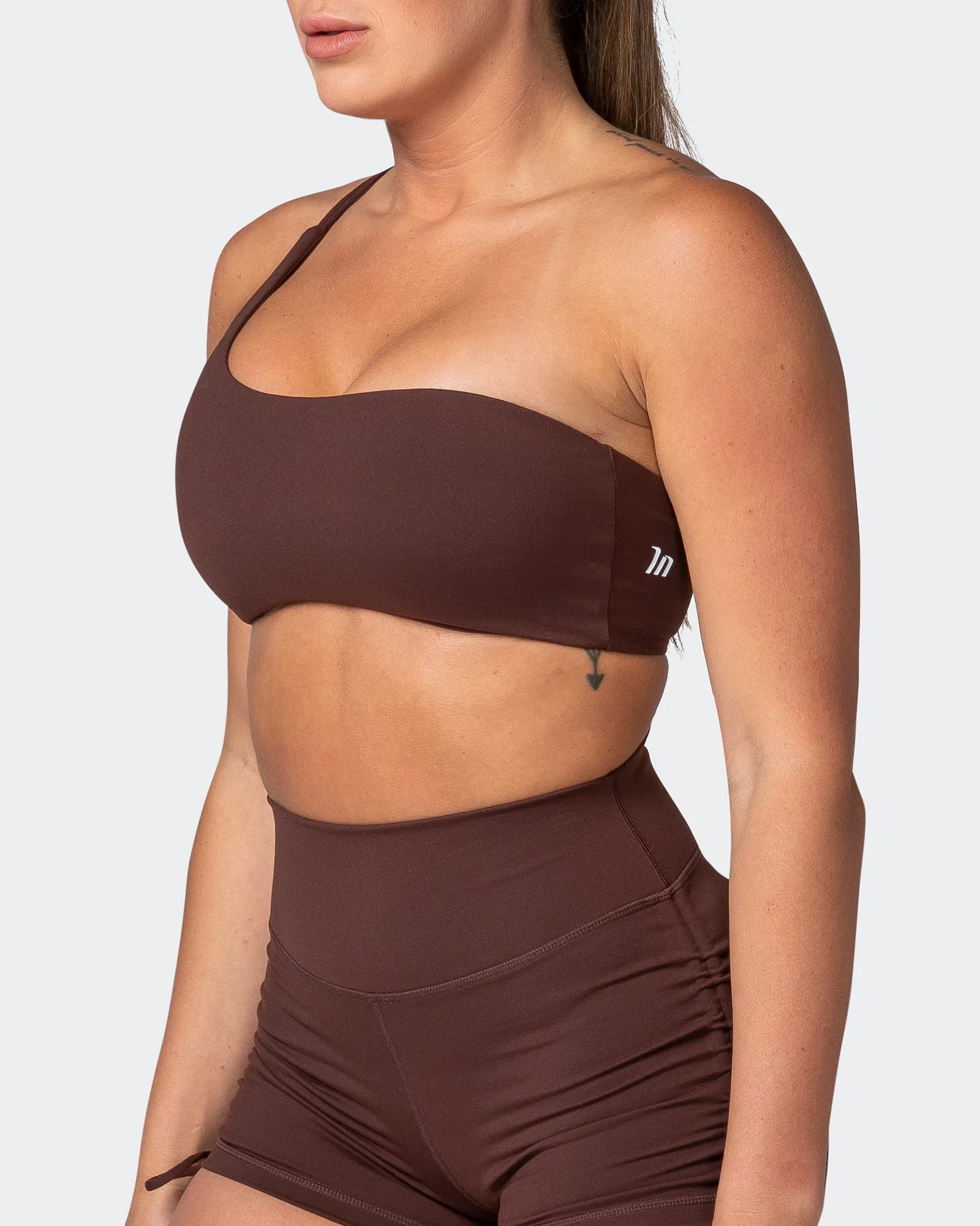Movement One Shoulder Bralette - Coffee sold by Muscle Nation product image thumbnail 3