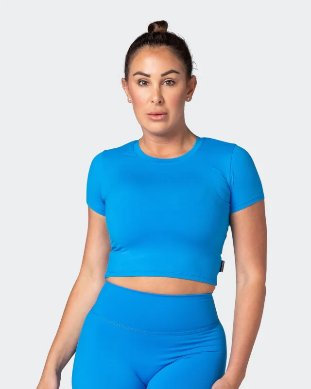 MN Everyday Cropped Tee - Malibu sold by Muscle Nation