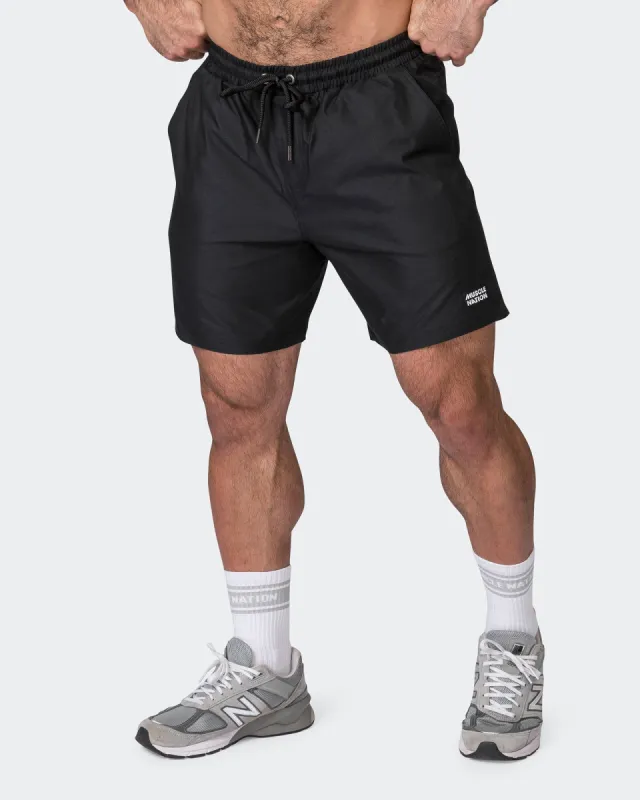 Daily 6" Shorts - Black sold by Muscle Nation