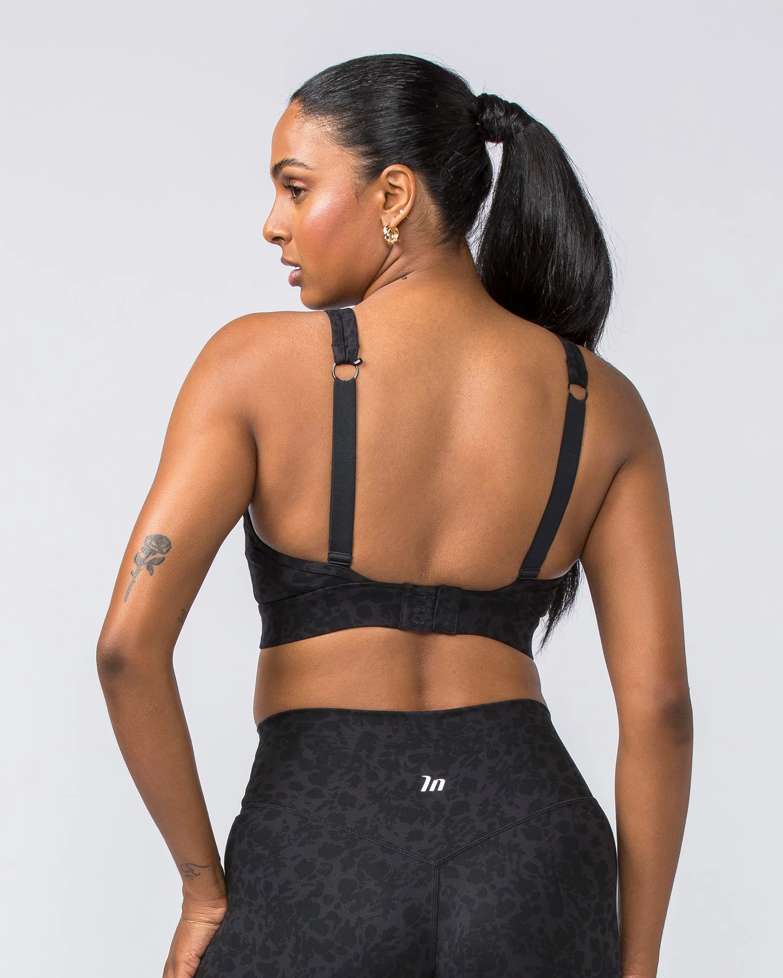 Enhance Bra - Monochrome Abstract Print sold by Muscle Nation product image thumbnail 5