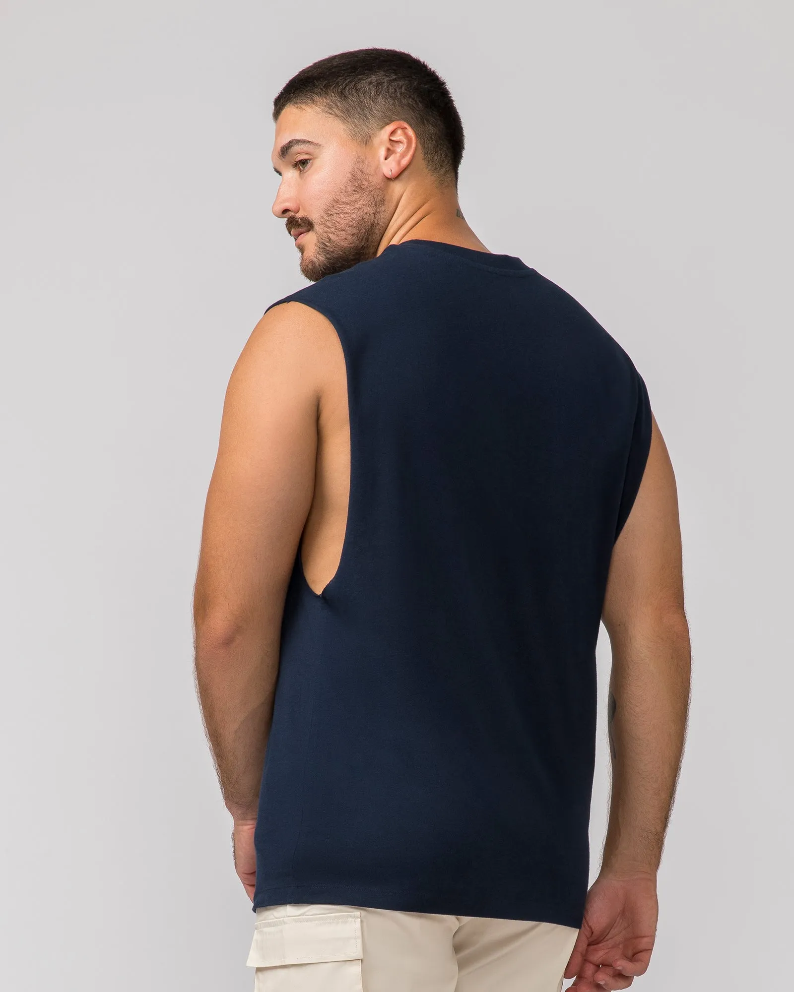Varsity Muscle Tank - Navy sold by Muscle Nation product image thumbnail 3