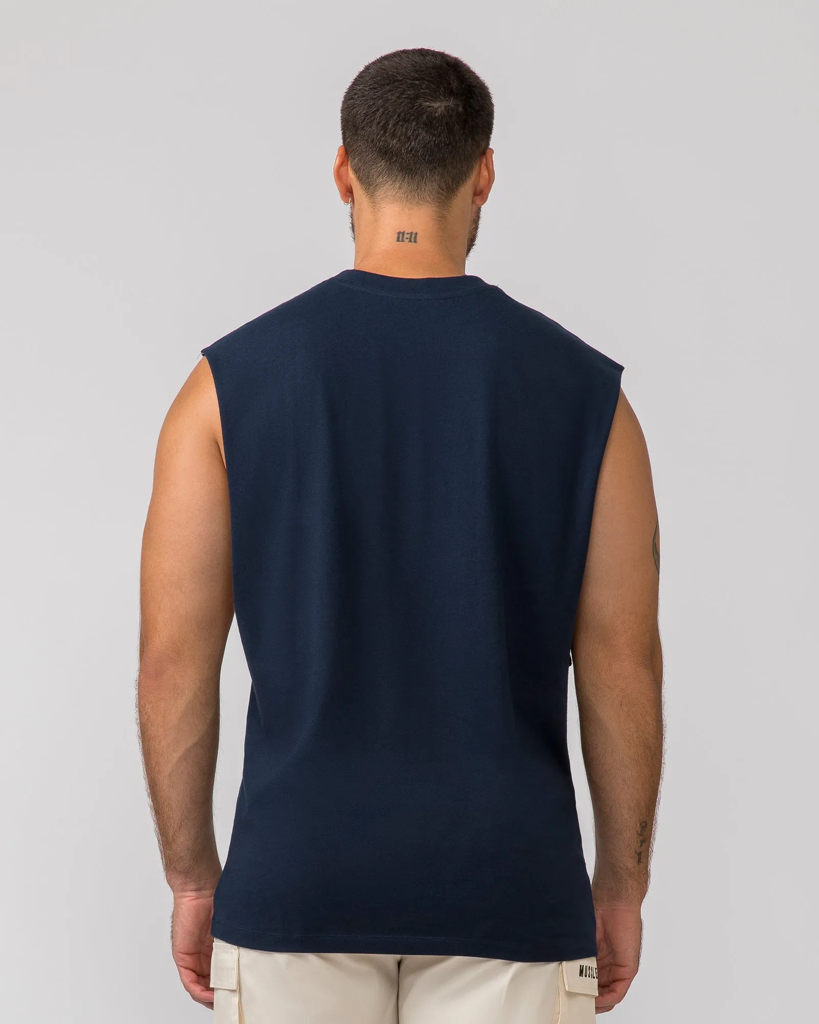 Varsity Muscle Tank - Navy sold by Muscle Nation product image thumbnail 4