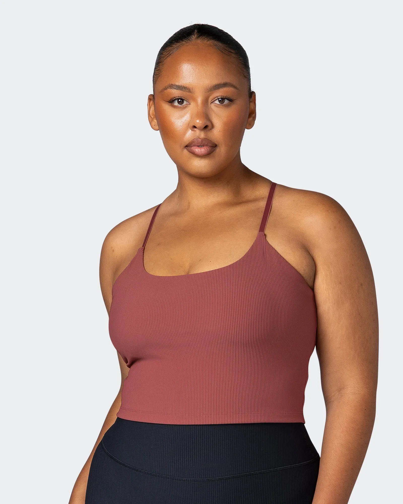 Summertime Rib Cropped Tank - Maple sold by Muscle Nation