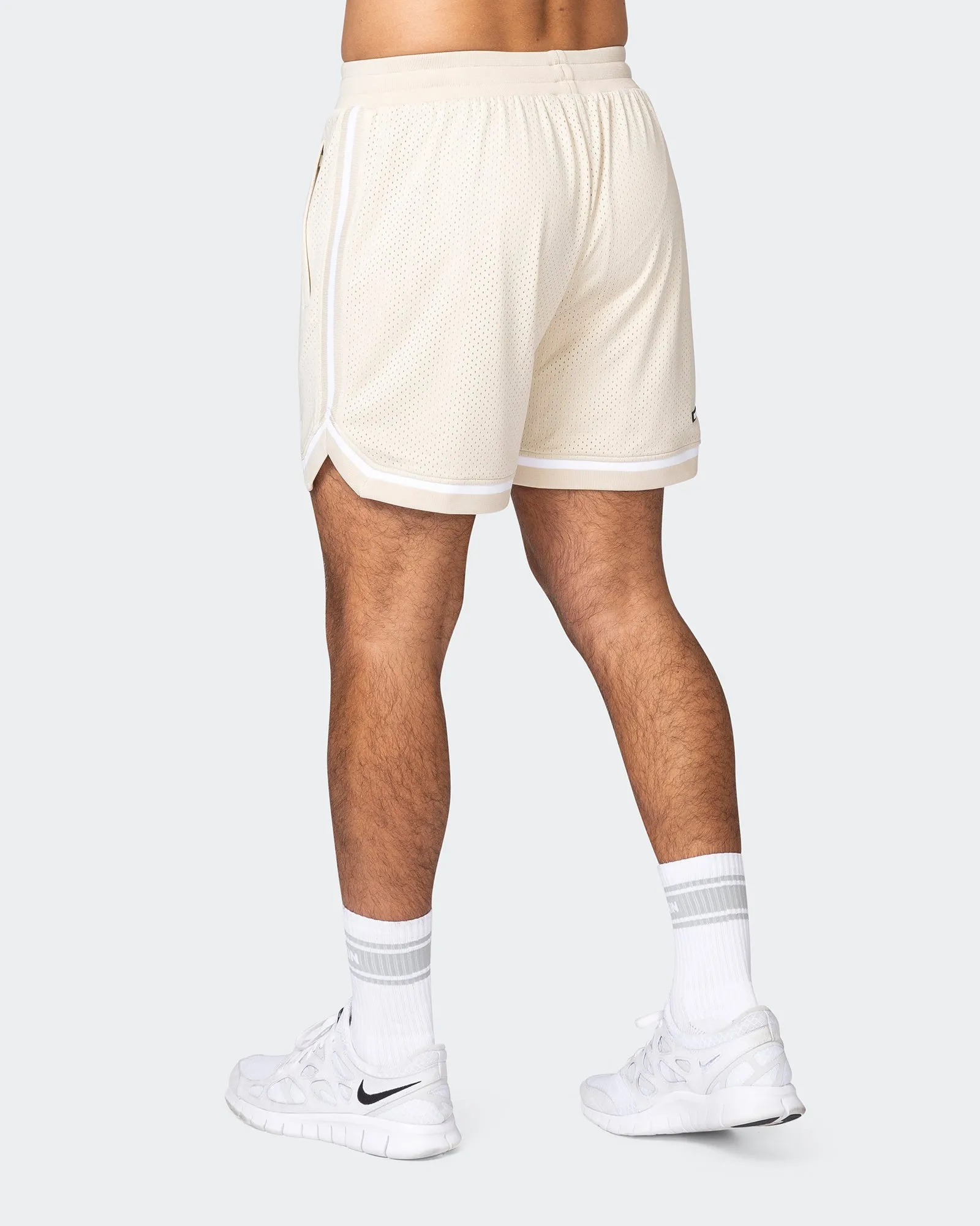 Mens 5" Basketball Shorts - Cream sold by Muscle Nation product image thumbnail 5