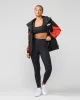 Unisex Retro Jacket - Black / Blood Orange sold by Muscle Nation
