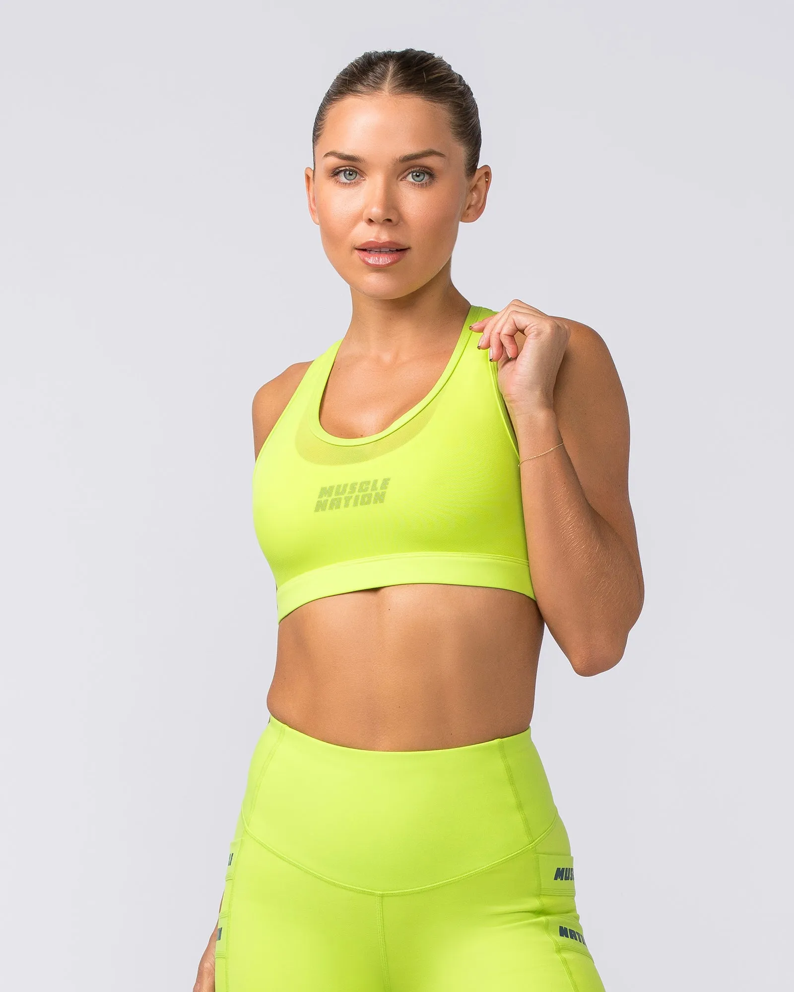 Amplify Bra - Cyber Lime sold by Muscle Nation product image thumbnail 2