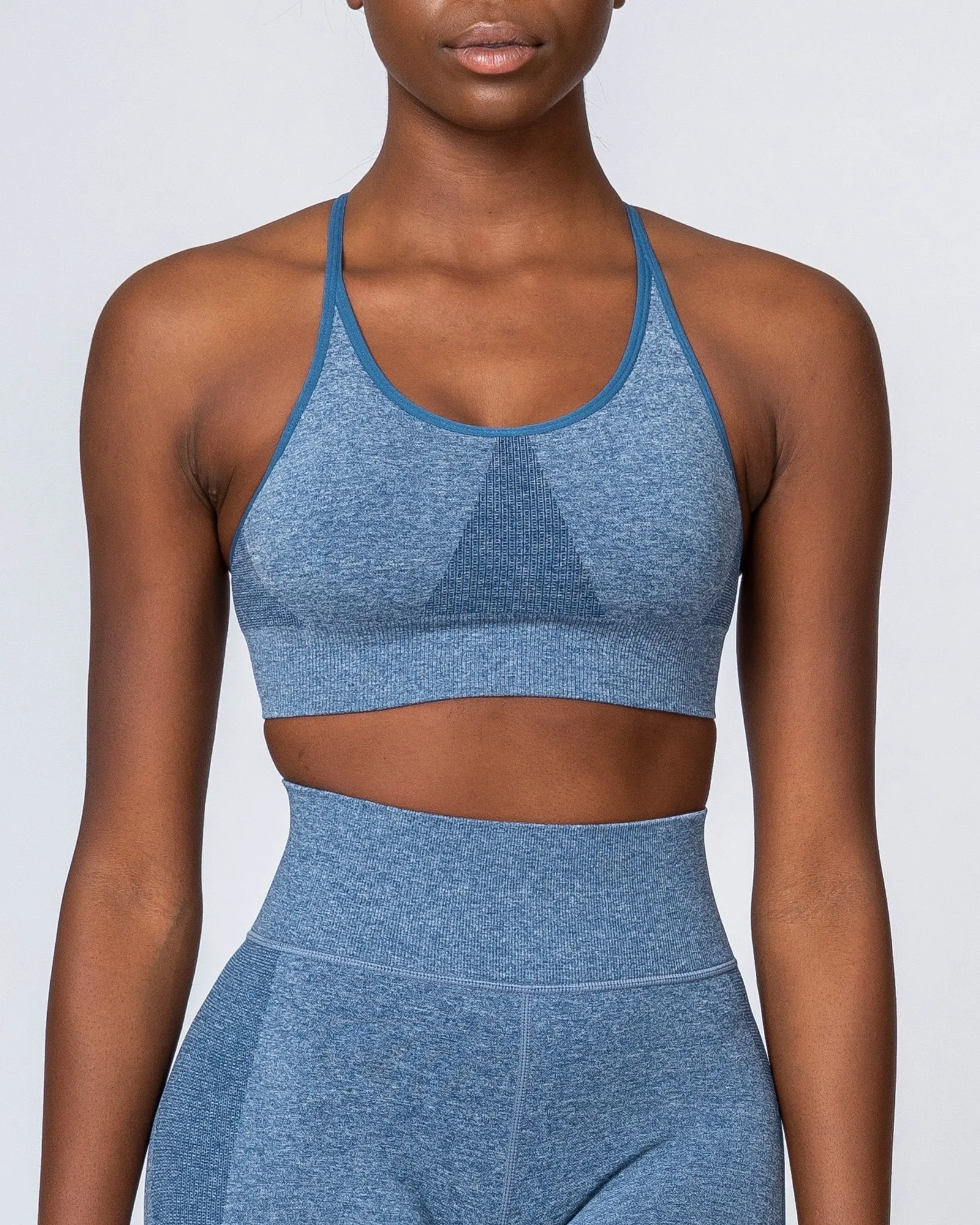 All Day Strap Seamless Bra - Navy Marl sold by Muscle Nation product image thumbnail 3