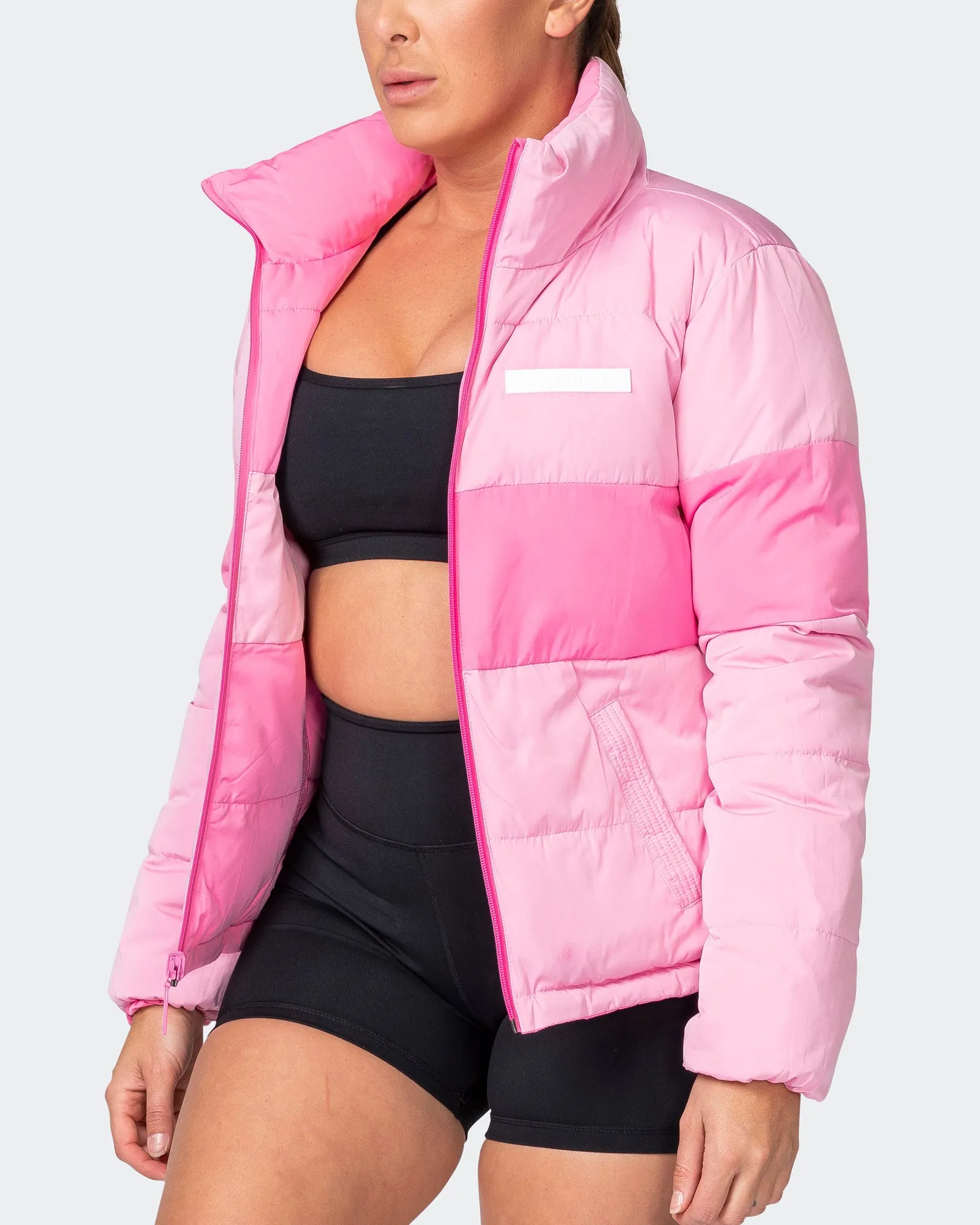 Reversible Puffer Jacket - Strawberry Cream / Blossom sold by Muscle Nation product image thumbnail 3