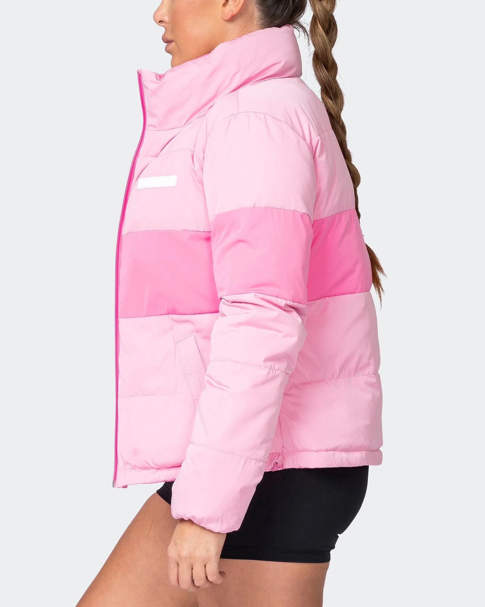 Reversible Puffer Jacket - Strawberry Cream / Blossom sold by Muscle Nation product image thumbnail 4