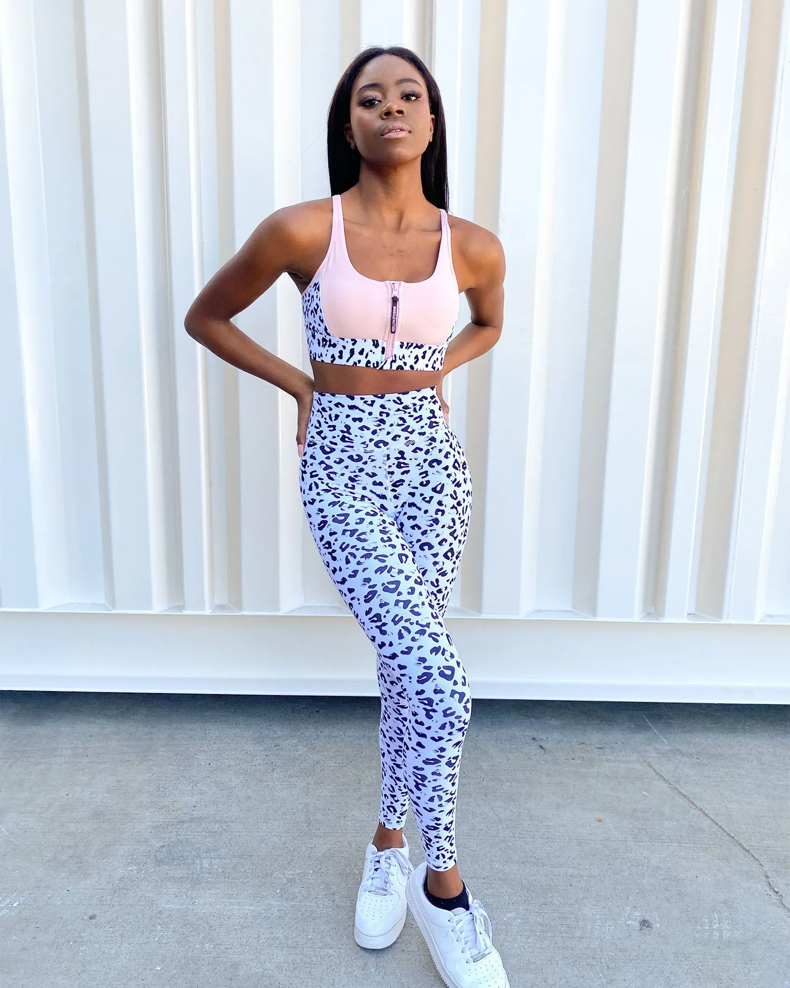 Signature Full Length Scrunch Leggings - Snow Leopard sold by Muscle Nation product image thumbnail 3