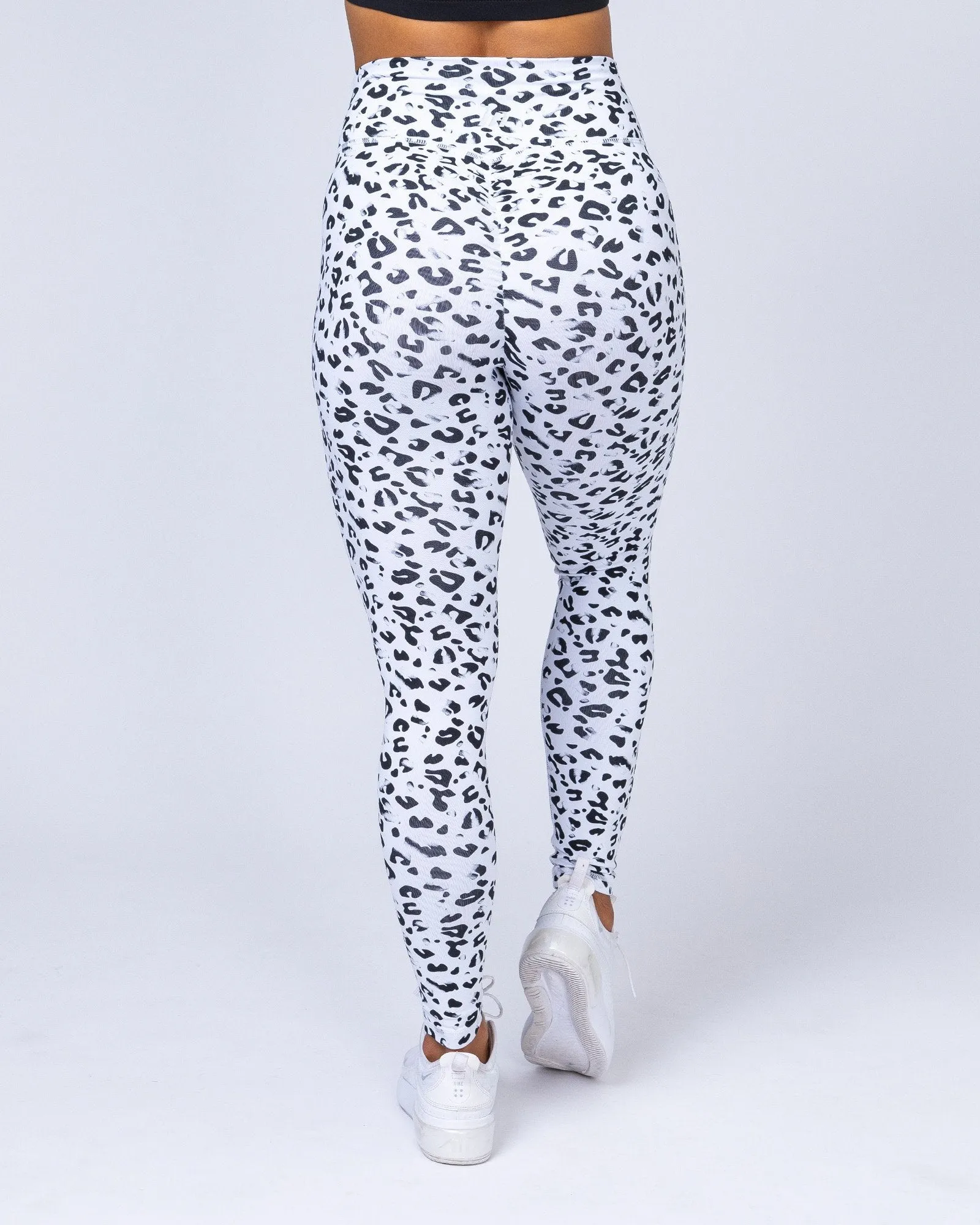 Signature Full Length Scrunch Leggings - Snow Leopard sold by Muscle Nation