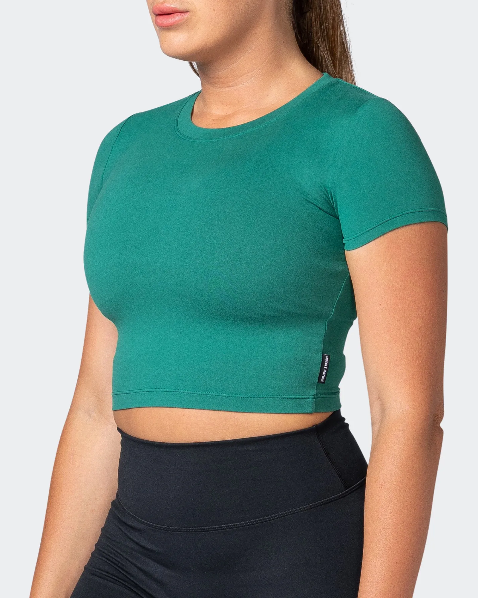 MN Everyday Cropped Tee - Antique Green sold by Muscle Nation product image thumbnail 3