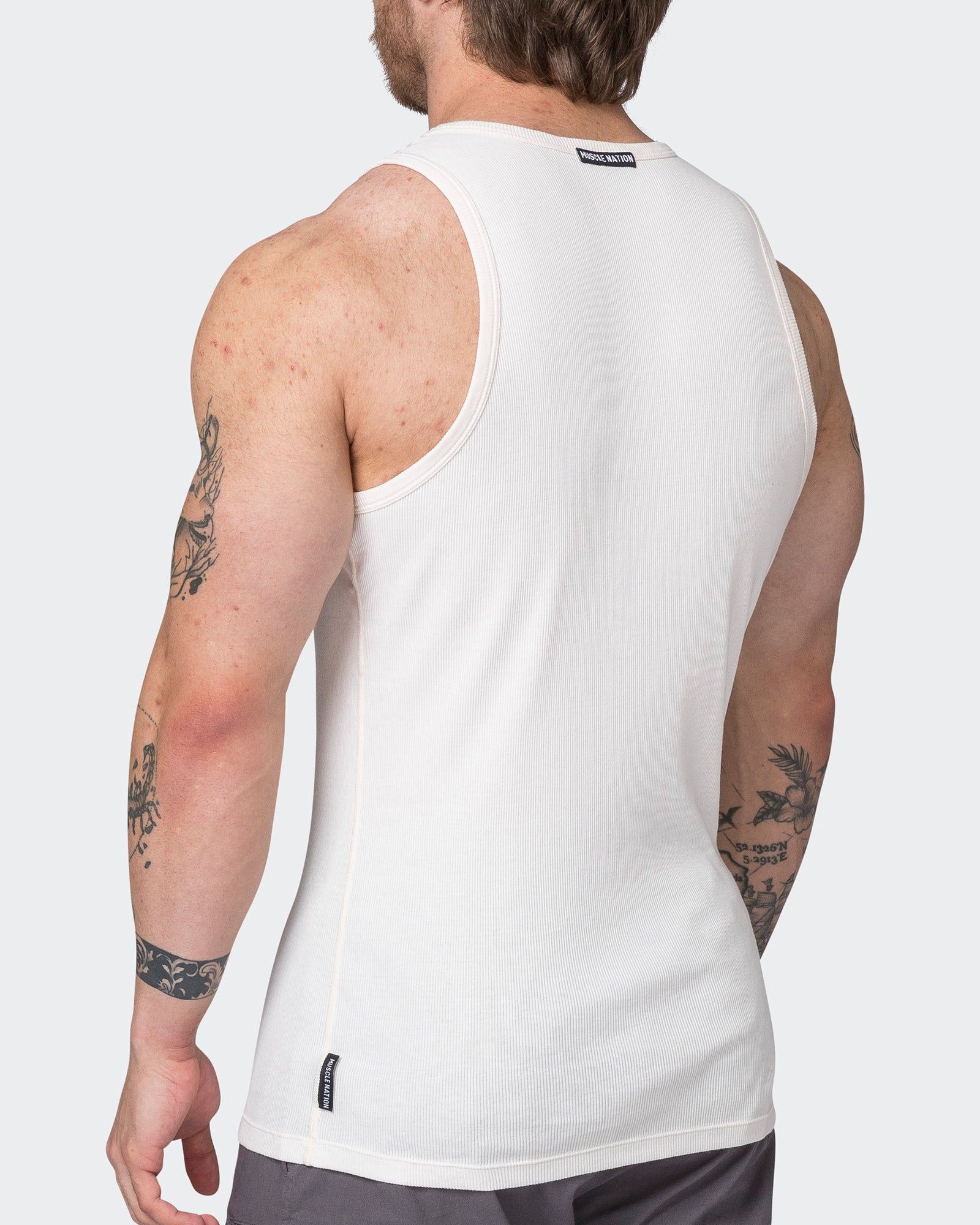 Classic Rib Fitted Training Tank - Travertine sold by Muscle Nation product image thumbnail 5