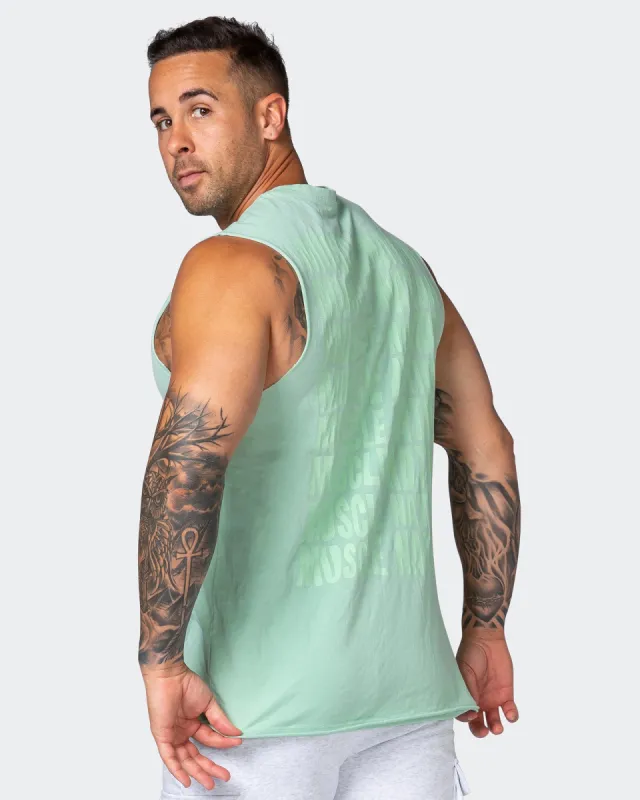 Box Wave Vintage Tank - Washed Pastel Green sold by Muscle Nation