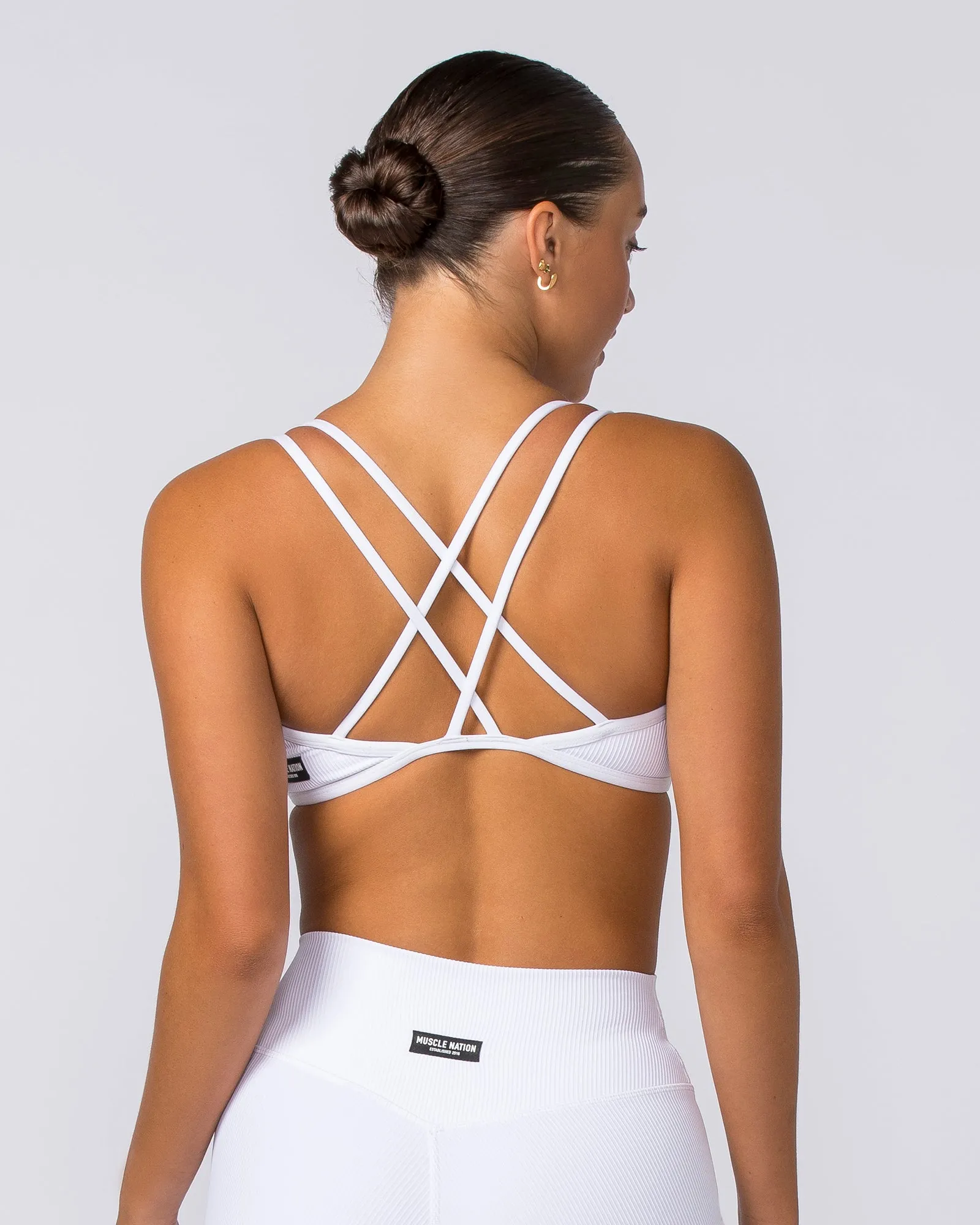 Curves Rib Bralette - White sold by Muscle Nation product image thumbnail 5