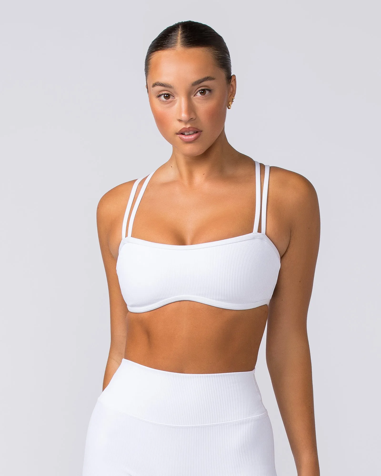 Curves Rib Bralette - White sold by Muscle Nation product image thumbnail 2