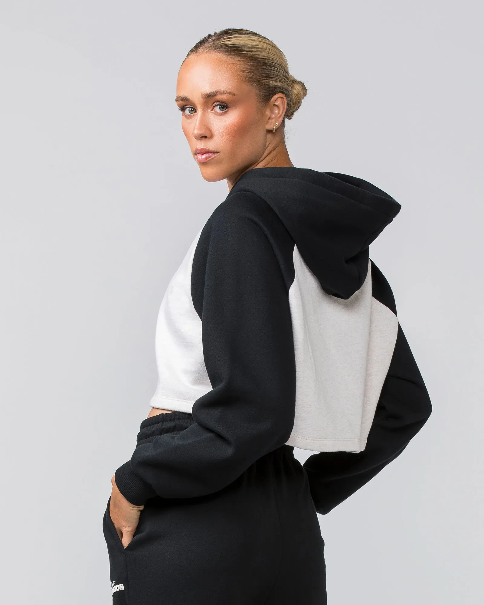 Timeless Cropped Hoodie - Black / Dew Marl sold by Muscle Nation product image thumbnail 4