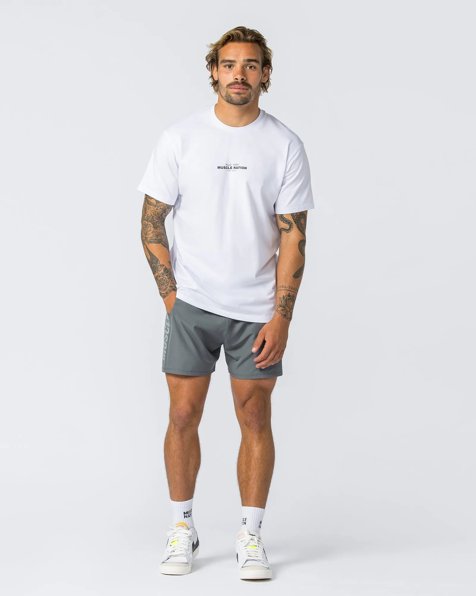 Condition Tee - White (Staple) sold by Muscle Nation product image thumbnail 5