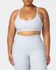 Effortless Rib Bralette - Quiet Grey sold by Muscle Nation