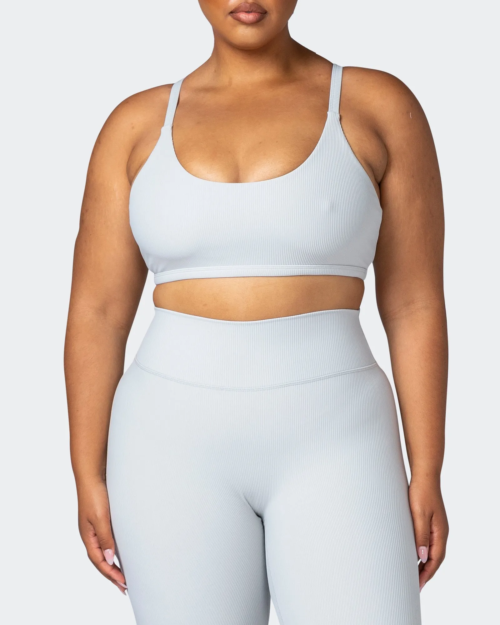 Effortless Rib Bralette - Quiet Grey sold by Muscle Nation product image thumbnail 2