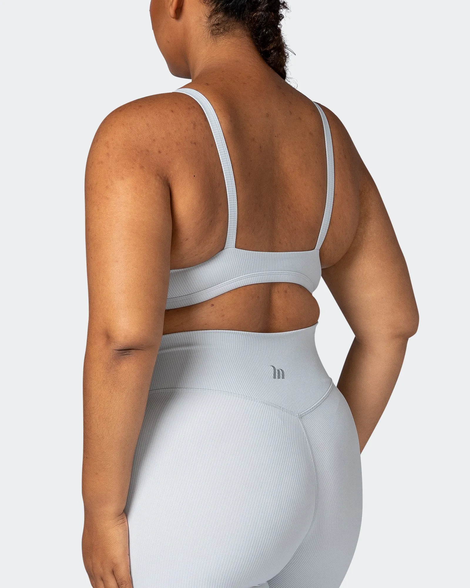 Effortless Rib Bralette - Quiet Grey sold by Muscle Nation product image thumbnail 5