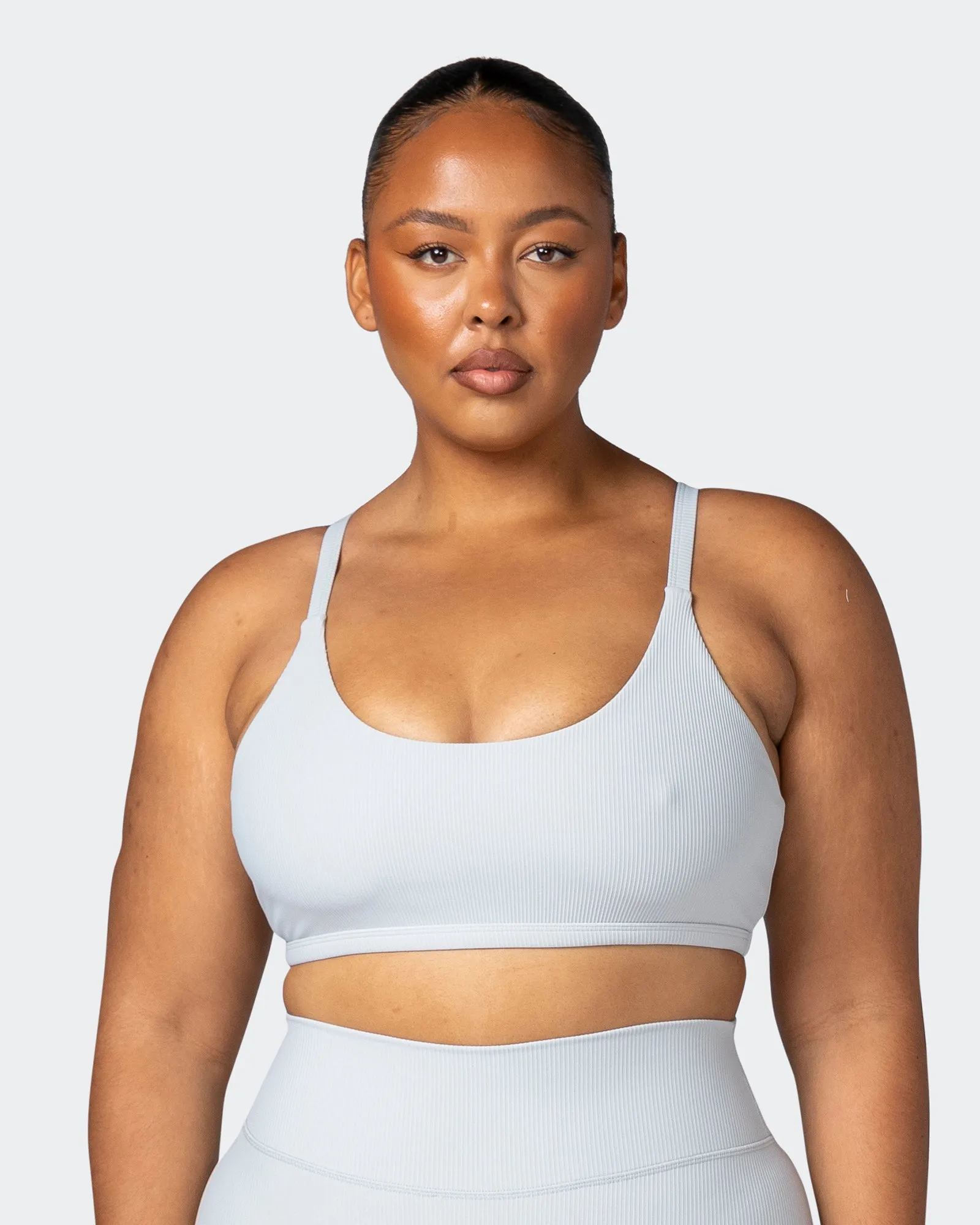 Effortless Rib Bralette - Quiet Grey sold by Muscle Nation