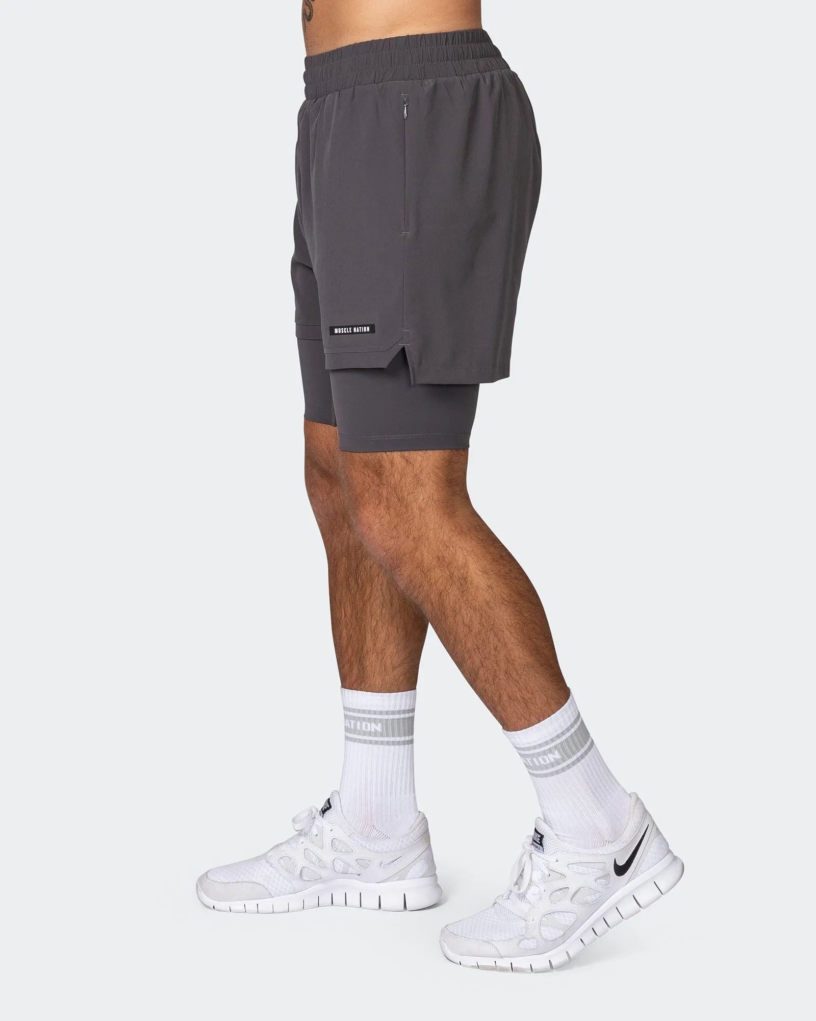 Vigour Training 3" Shorts - Graphite sold by Muscle Nation product image thumbnail 4