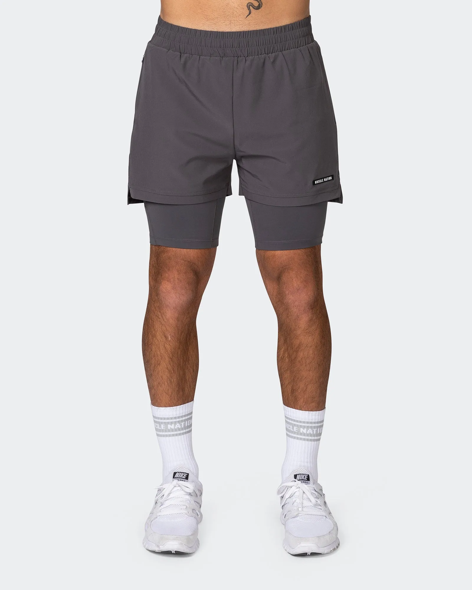 Vigour Training 3" Shorts - Graphite sold by Muscle Nation product image thumbnail 2