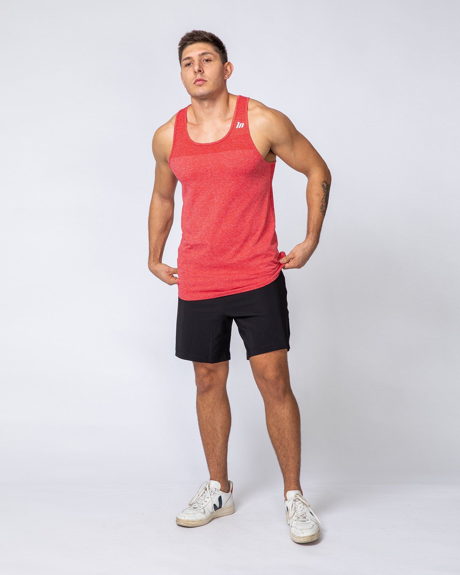 Seamless Tank - Poppy Marl sold by Muscle Nation product image thumbnail 4