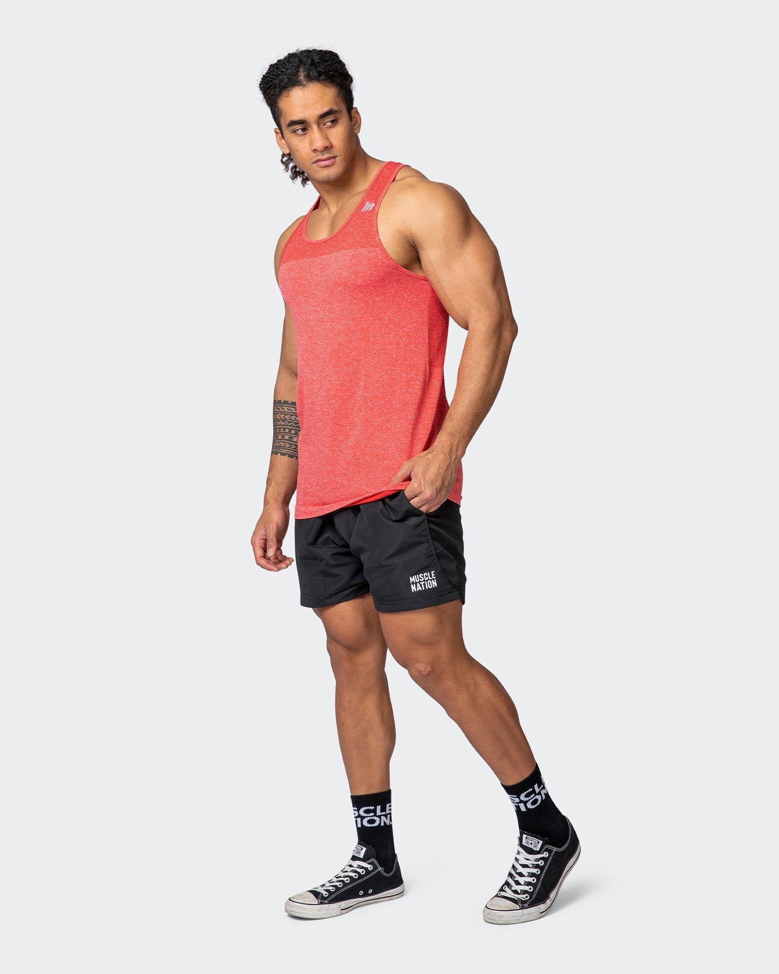 Seamless Tank - Poppy Marl sold by Muscle Nation product image thumbnail 3
