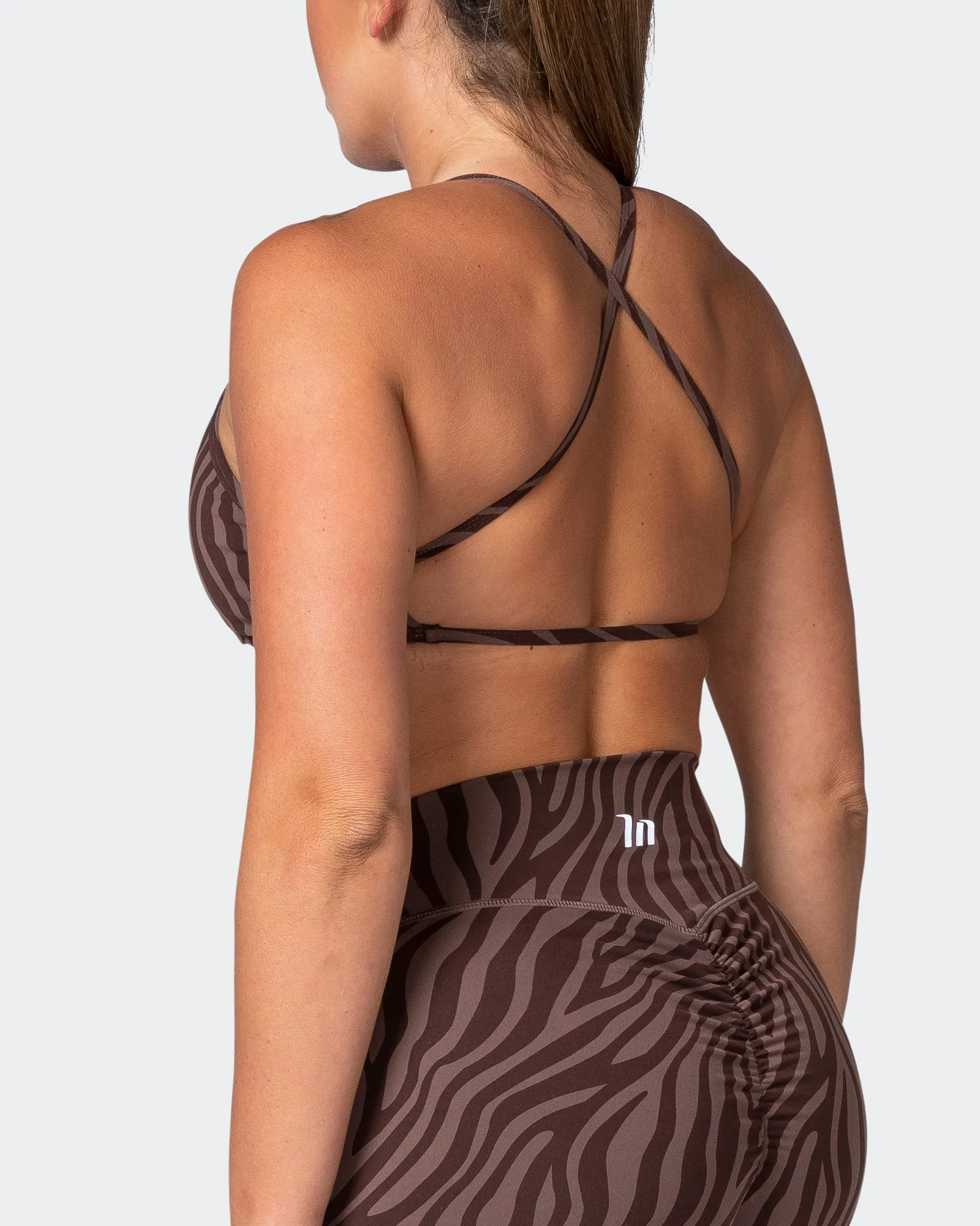Essence Bralette - Coffee Zebra Print sold by Muscle Nation product image thumbnail 5