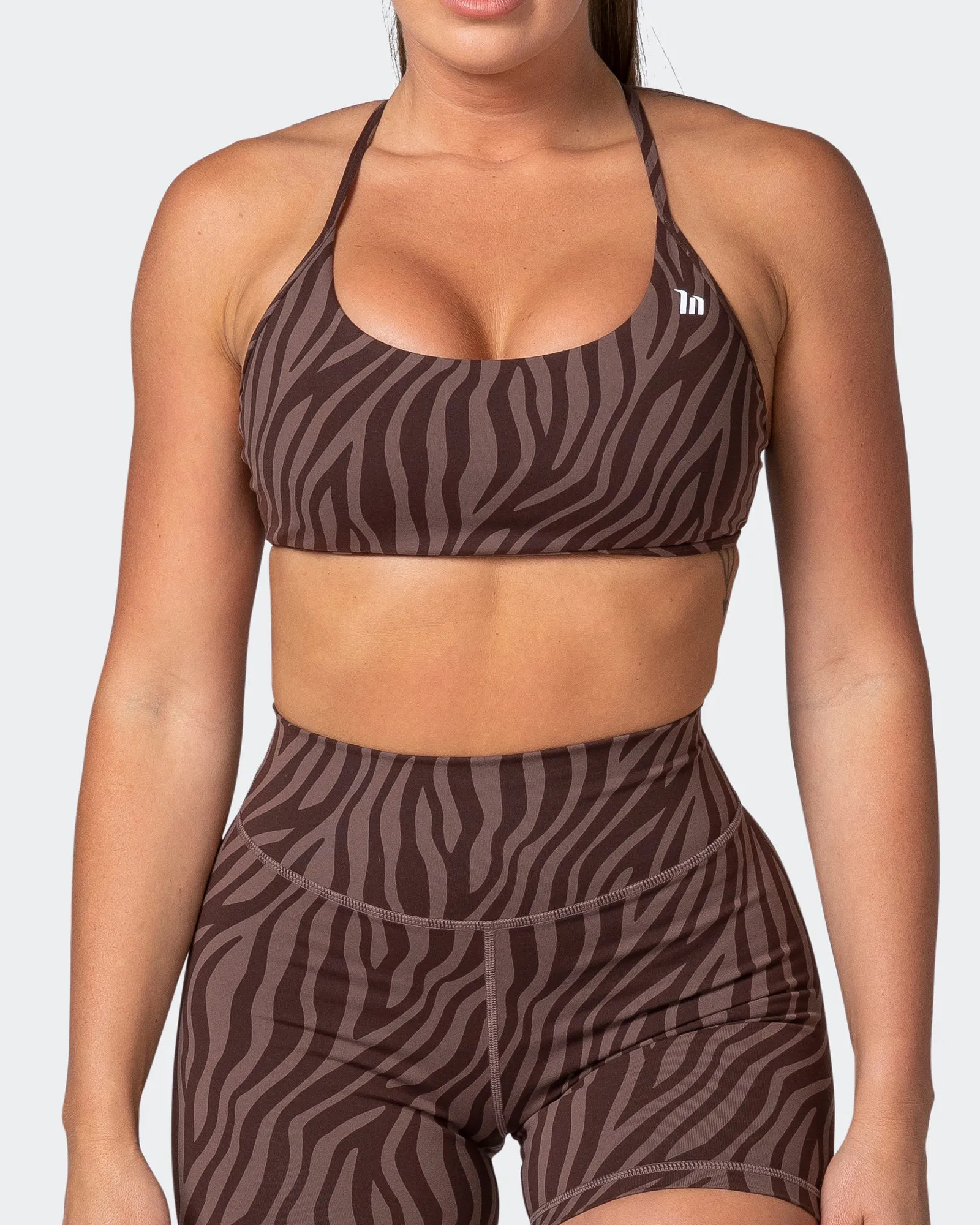 Essence Bralette - Coffee Zebra Print sold by Muscle Nation product image thumbnail 2